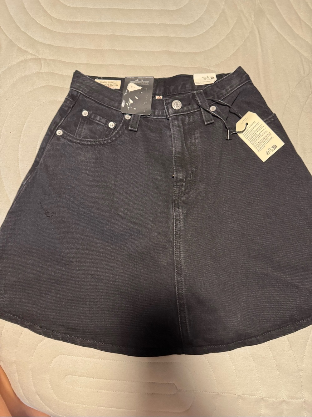 Levi's Black Denim Circle Skirt